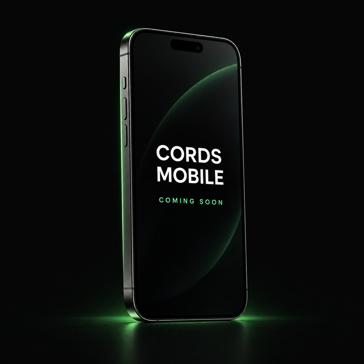 Smartphone-Mockup: CORDS Mobile – Coming Soon